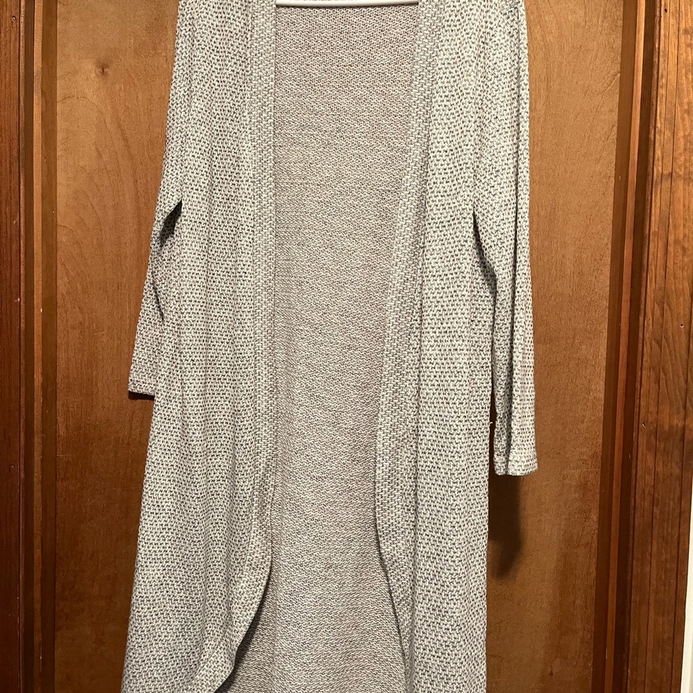 Relativity Women's Heather Gray Long Cardigan